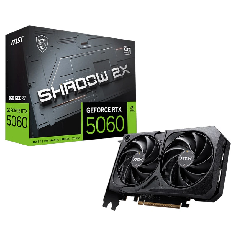 کارت گرافیک ام اس ای مدل GeForce RTX 5060 SHADOW 2X OC 8GB