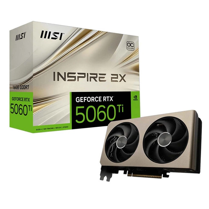 کارت گرافیک ام اس ای مدل GeForce RTX 5060 Ti INSPIRE 2X OC 8GB