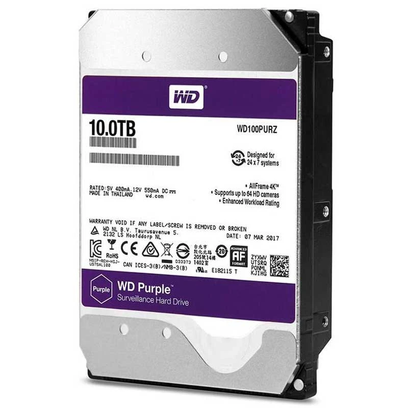 هارد وسترن دیجیتال مدل Purple WD100PURZ ظرفیت 10 ترابایت
