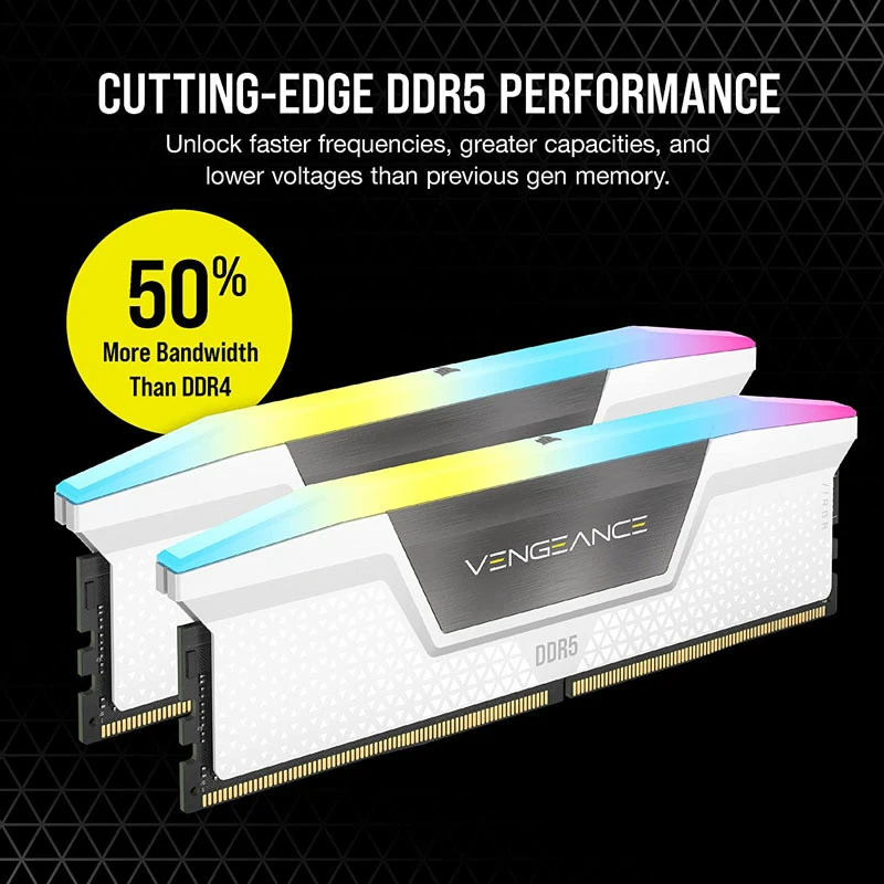 رم DDR5 کورسیر مدل VENGEANCE RGB فرکانس 5600 مگاهرتز CL40 ظرفیت 32 گیگابایت