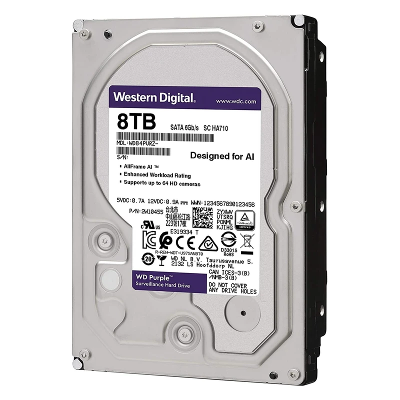 هارد وسترن دیجیتال مدل Purple WD84PURZ ظرفیت 8 ترابایت