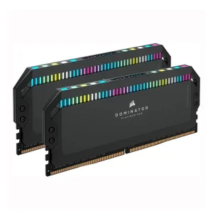 رم DDR5 کورسیر مدل Dominator Platinum RGB فرکانس 6400 مگاهرتز CL32 ظرفیت 64 گیگابایت (32GBx2)