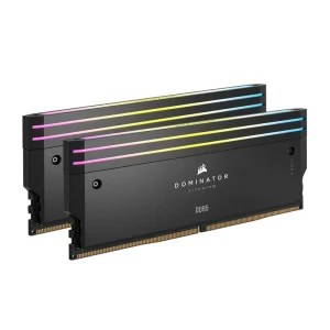 رم DDR5 کورسیر مدل DOMINATOR TITANIUM BLACK فرکانس 7000 مگاهرتز CL40 ظرفیت 96 گیگابایت (48GBx2)
