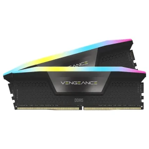 رم DDR5 کورسیر مدل VENGANCE RGB BLACK فرکانس 5600 مگاهرتز CL40 ظرفیت 96 گیگابایت (48GBx2)
