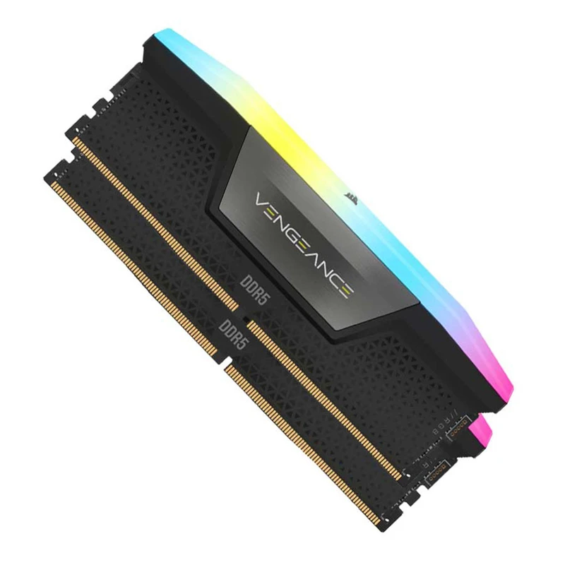 رم DDR5 کورسیر مدل VENGANCE RGB BLACK فرکانس 6600 مگاهرتز CL32 ظرفیت 64 گیگابایت (32GBx2)