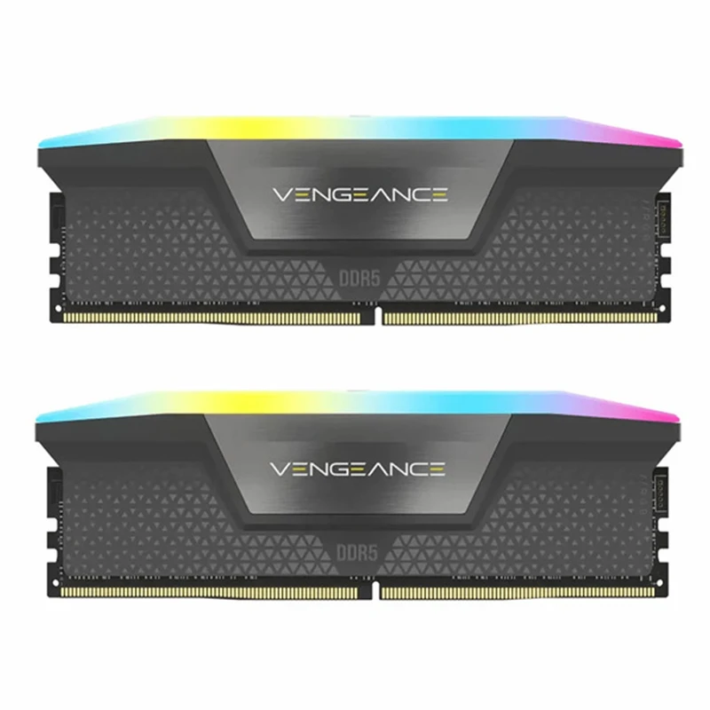 رم DDR5 کورسیر مدل VENGANCE RGB BLACK فرکانس 6600 مگاهرتز CL32 ظرفیت 64 گیگابایت (32GBx2)